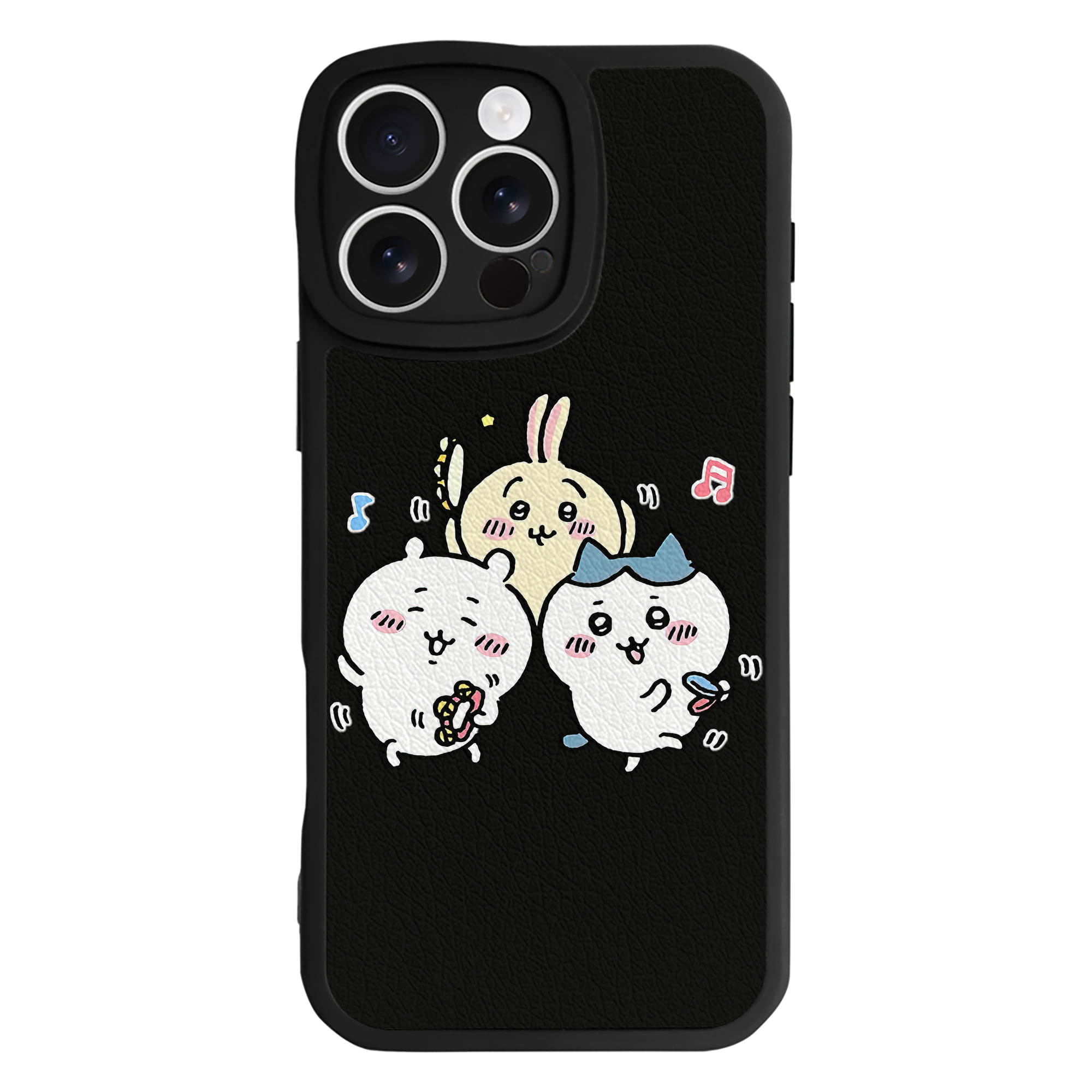 （画像用） ちいかわ ハチワレ Chii-kawa hachiware 【iPhone 16シリーズ対応】シリコンスマホケース（レザー調） 材質：シリコン